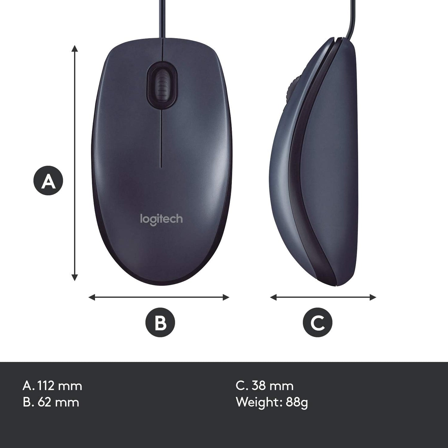 Logitech B100 Corded Mouse