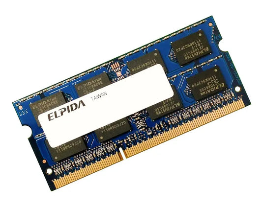 Elpida 1GB DDR2-800MHz PC2-6400 non-ECC Unbuffered CL6-6-6 200-Pin SoDIMM Dual Rank Memory Module