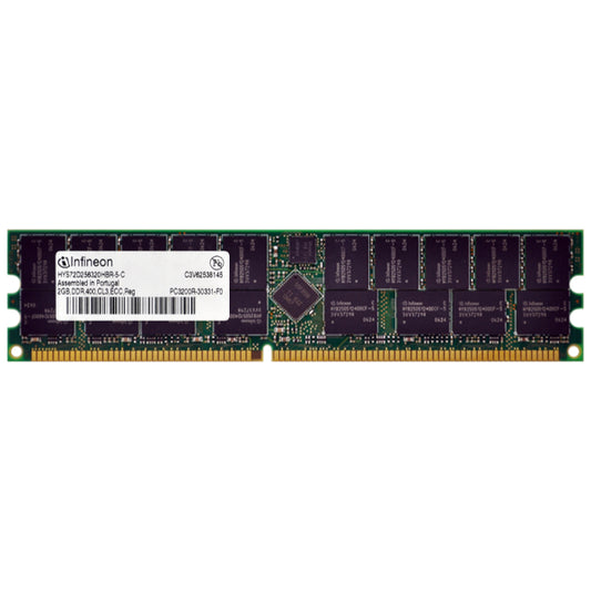 Infineon 2GB DDR-400MHz PC3200 ECC Registered CL3 184-Pin DIMM 2.5V Memory Module