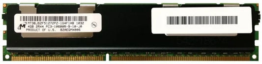 Micron 4GB DDR3-1333MHz PC3-10600 ECC Registered CL9 240-Pin DIMM 1.35V Low Voltage Dual Rank Memory Module