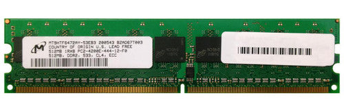 512MB PC2-4200 DDR2-533MHz ECC Unbuffered CL4 240-Pin DIMM Single Rank Memory Module