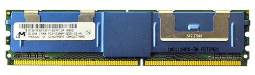 512MB PC2-5300 DDR2-667MHz ECC Fully Buffered CL5 240-Pin DIMM Single Rank Memory Module